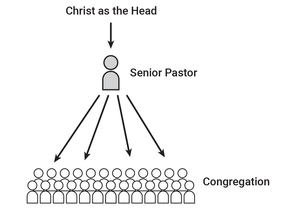 Christ is Head and communicates through the senior pastor